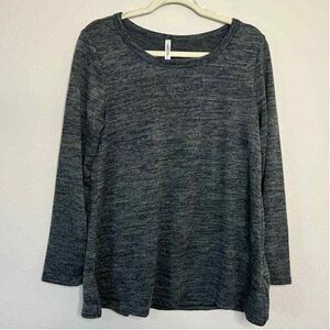 Forgotten Grace‎ Charcoal Gray Long Sleeve Top Casual Comfort Wear Medium